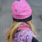 Preview: French Terry Schneeflocken rosa